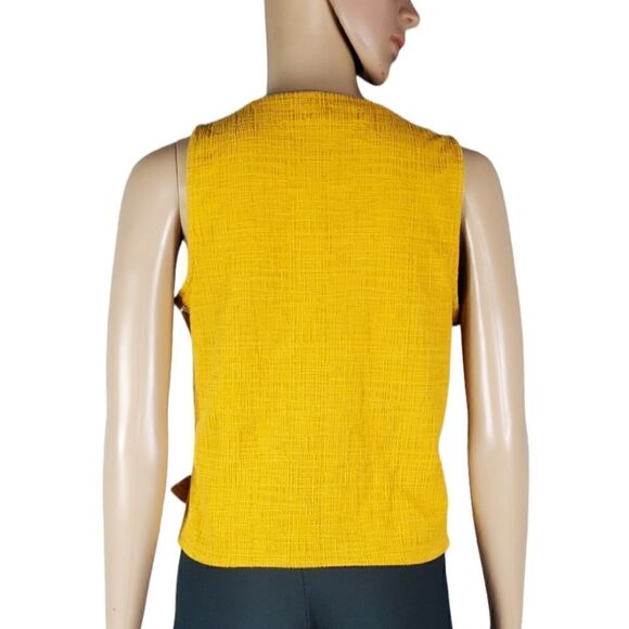 NWT Madewell Mustard Wrap Top - Picture 2 of 5